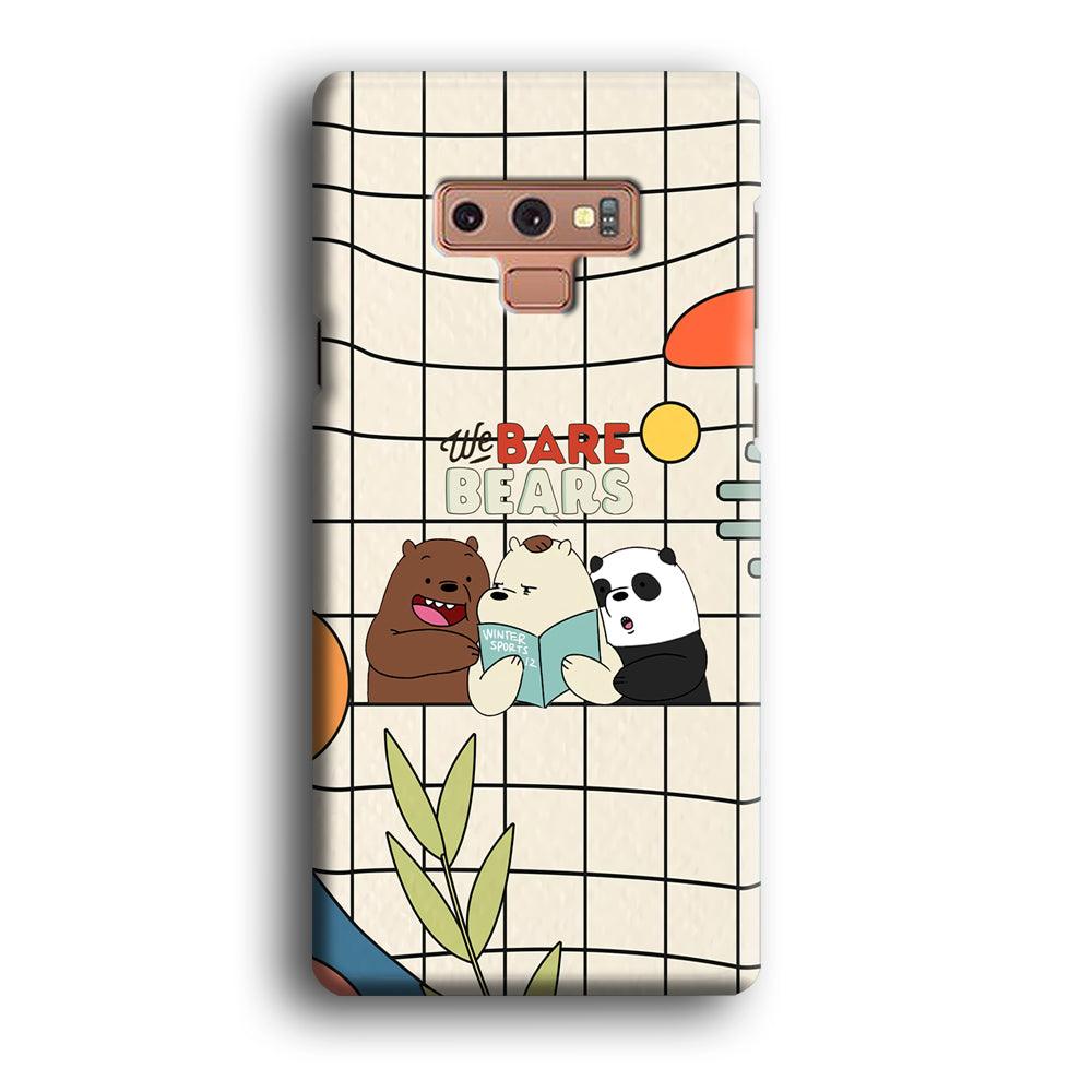 Bare Bears Reading a Book Samsung Galaxy Note 9 Case-Oxvistore