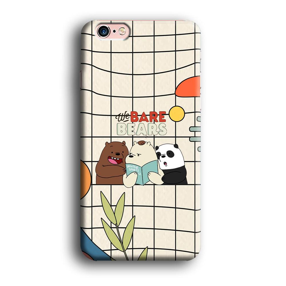 Bare Bears Reading a Book iPhone 6 | 6s Case-Oxvistore