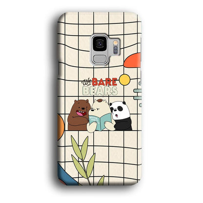 Bare Bears Reading a Book Samsung Galaxy S9 Case-Oxvistore