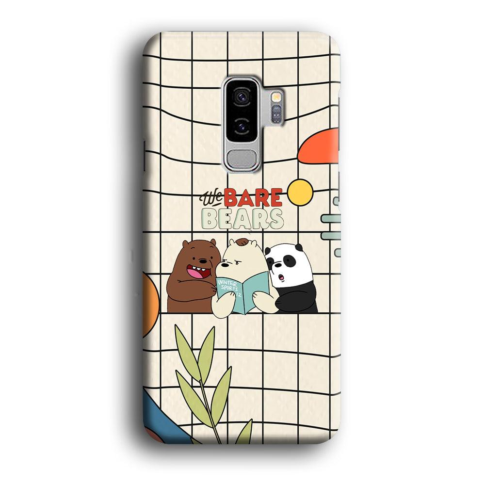 Bare Bears Reading a Book Samsung Galaxy S9 Plus Case-Oxvistore