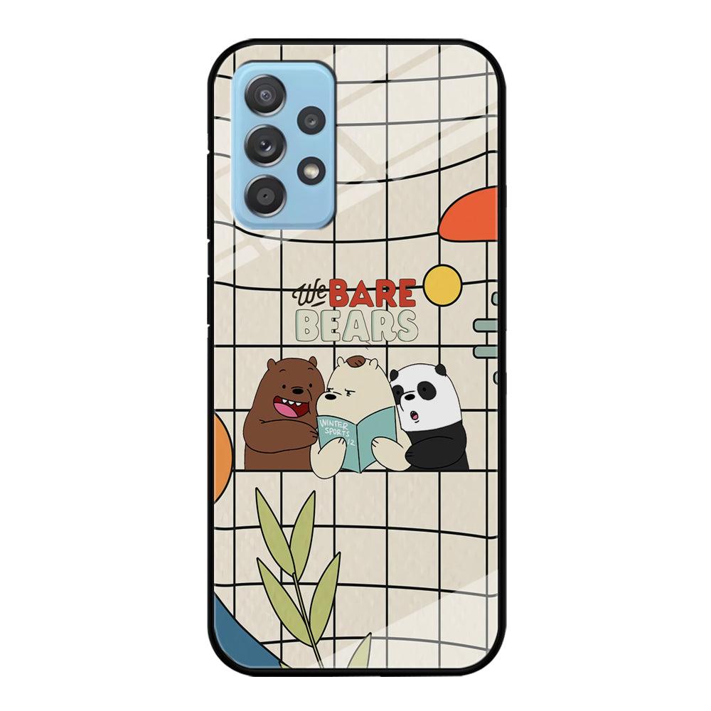 Bare Bears Reading a Book Samsung Galaxy A52 Case-Oxvistore