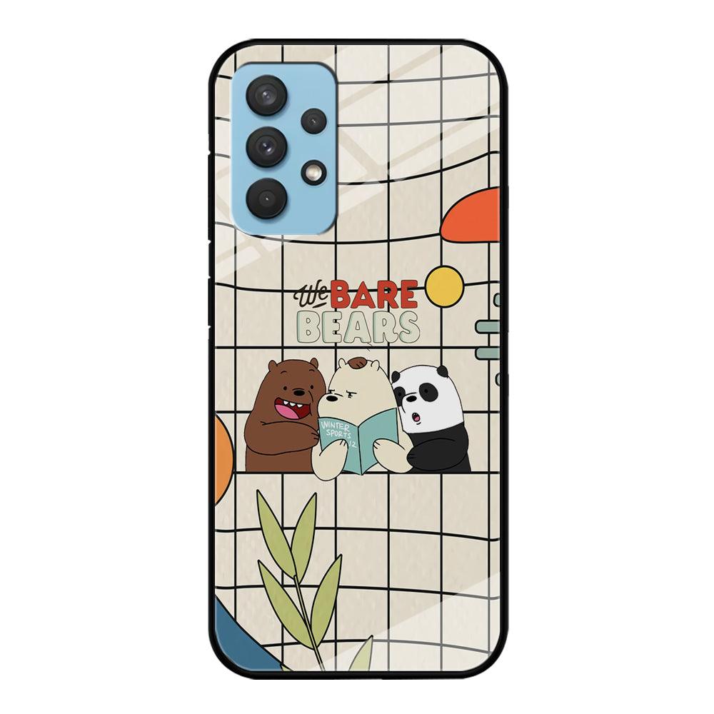 Bare Bears Reading a Book Samsung Galaxy A32 Case-Oxvistore