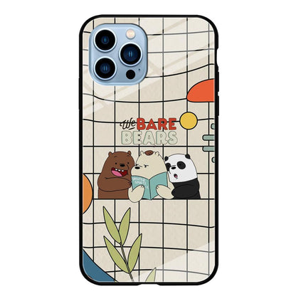 Bare Bears Reading a Book iPhone 14 Pro Max Case-Oxvistore