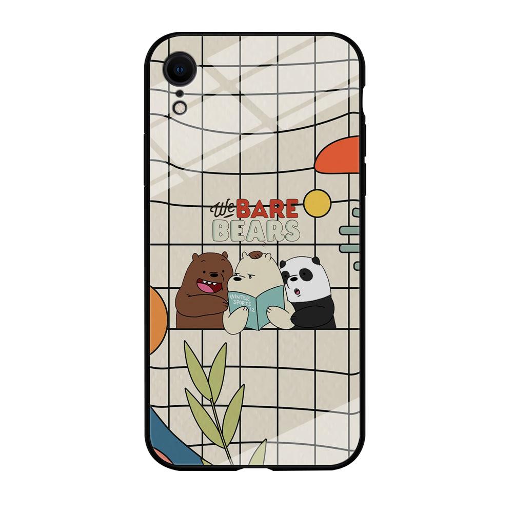 Bare Bears Reading a Book iPhone XR Case-Oxvistore