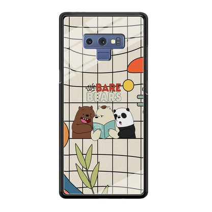 Bare Bears Reading a Book Samsung Galaxy Note 9 Case-Oxvistore