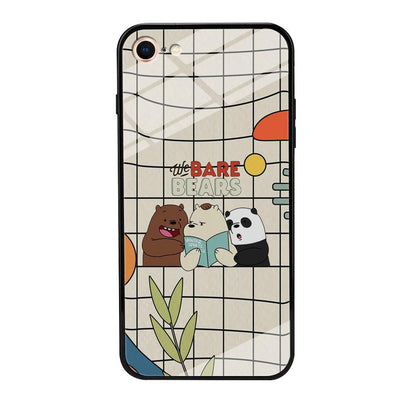 Bare Bears Reading a Book iPhone 8 Case-Oxvistore