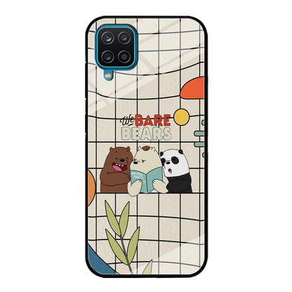 Bare Bears Reading a Book Samsung Galaxy A12 Case-Oxvistore