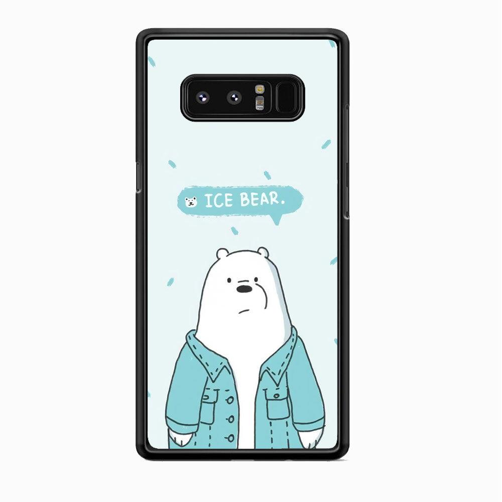 Bare Bears Ice Bear Samsung Galaxy Note 8 Case-Rubber Black (2D Case)-Oxvistore