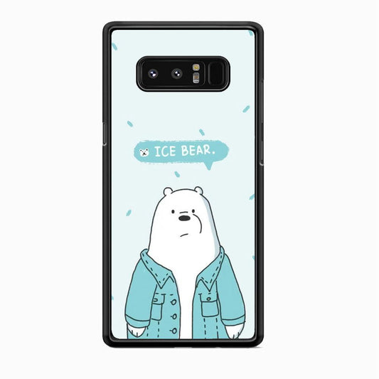 Bare Bears Ice Bear Samsung Galaxy Note 8 Case-Rubber Black (2D Case)-Oxvistore