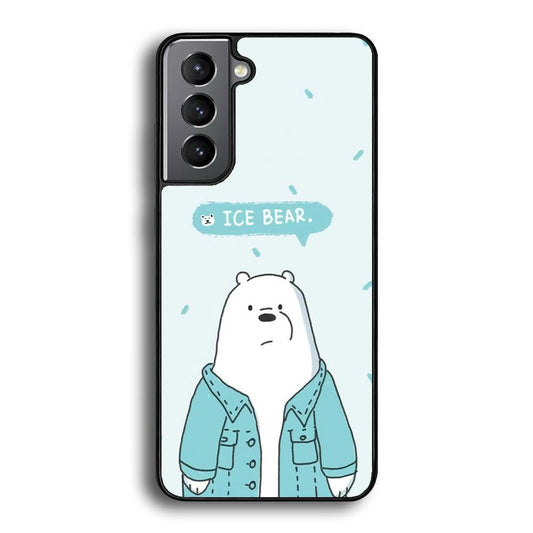 Bare Bears Ice Bear Samsung Galaxy S22 Case-Rubber White (2D Case)-Oxvistore