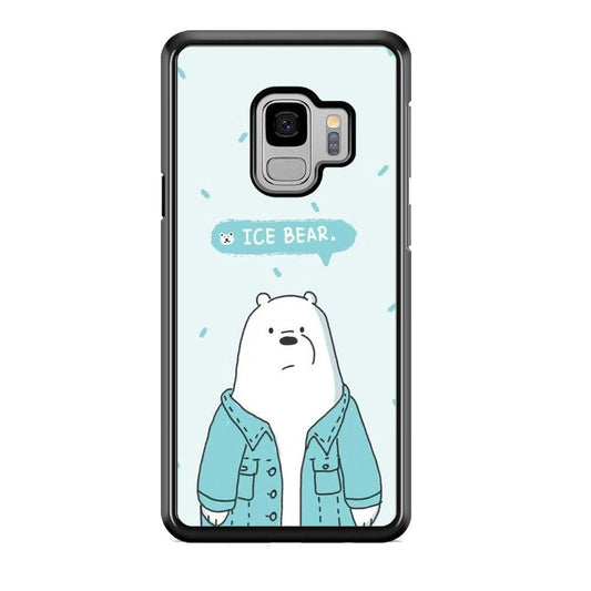 Bare Bears Ice Bear Samsung Galaxy S9 Case-Rubber Black (2D Case)-Oxvistore