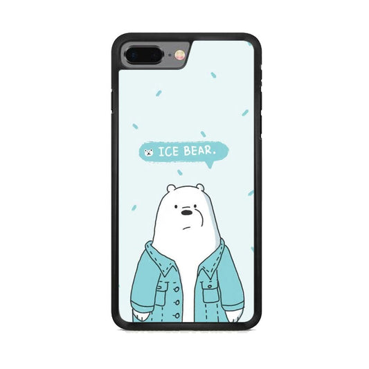 Bare Bears Ice Bear iPhone 8 Plus Case-Rubber Black (2D Case)-Oxvistore
