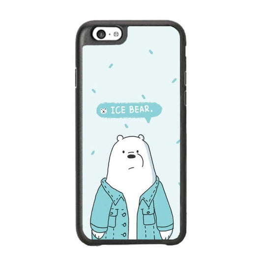 Bare Bears Ice Bear iPhone 6 Plus | 6s Plus Case-Rubber Black (2D Case)-Oxvistore