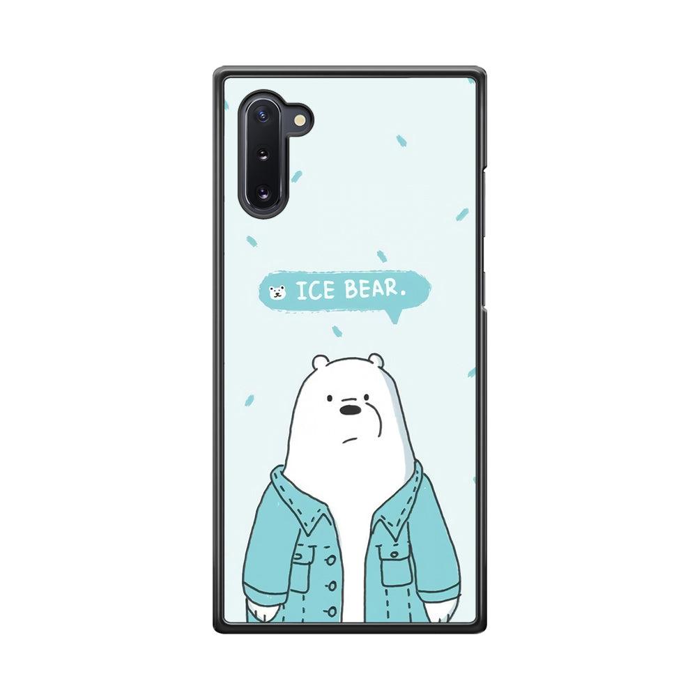 Bare Bears Ice Bear Samsung Galaxy Note 10 Case-Rubber Black (2D Case)-Oxvistore