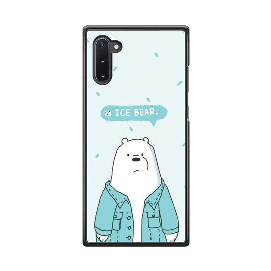 Bare Bears Ice Bear Samsung Galaxy Note 10 Case-Rubber Black (2D Case)-Oxvistore
