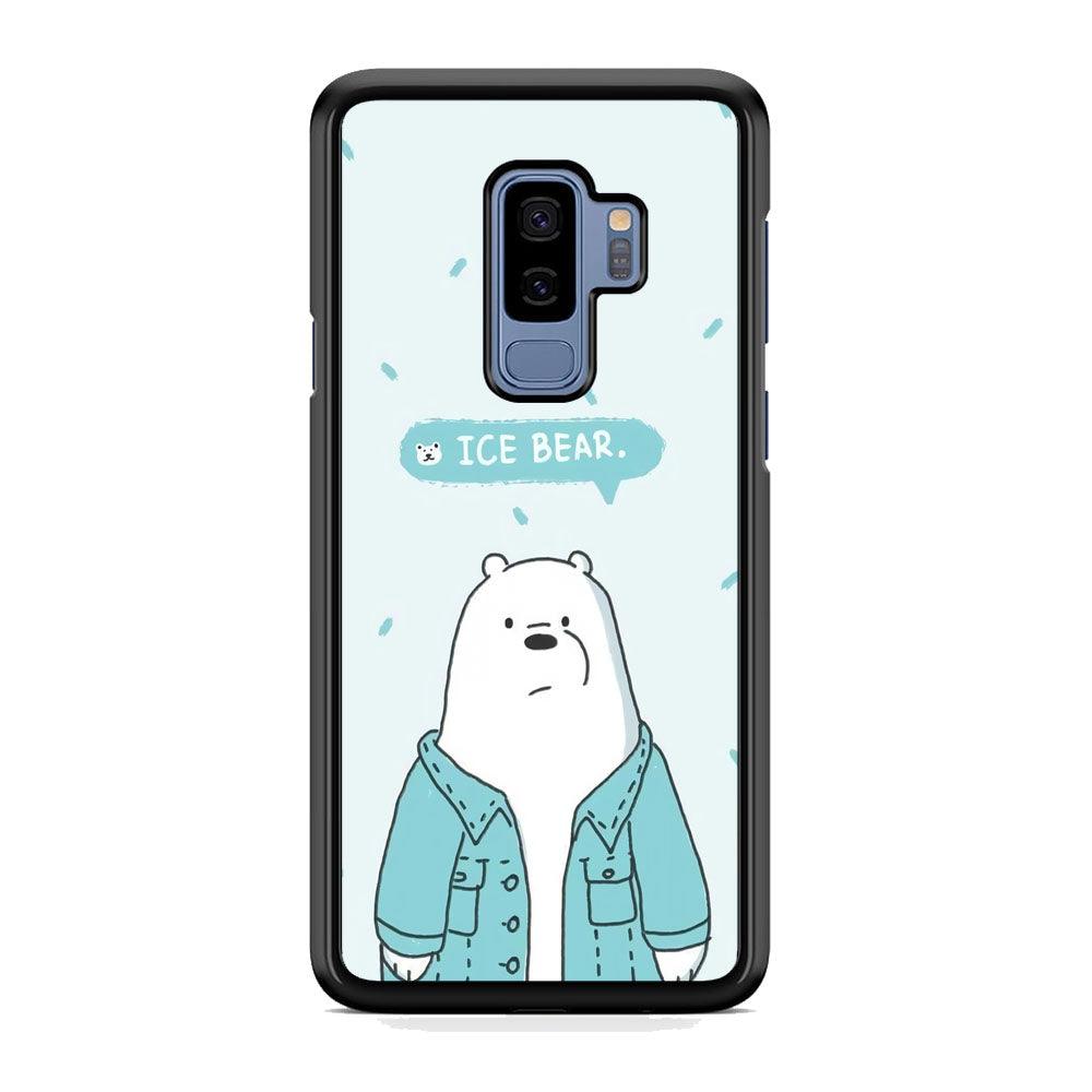 Bare Bears Ice Bear Samsung Galaxy S9 Plus Case-Rubber Black (2D Case)-Oxvistore