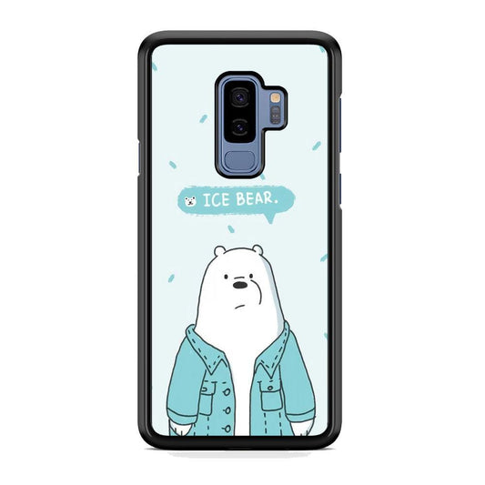 Bare Bears Ice Bear Samsung Galaxy S9 Plus Case-Rubber Black (2D Case)-Oxvistore
