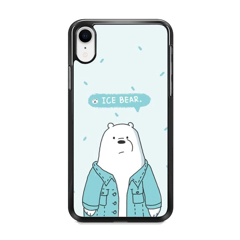 Bare Bears Ice Bear iPhone XR Case-Rubber Black (2D Case)-Oxvistore