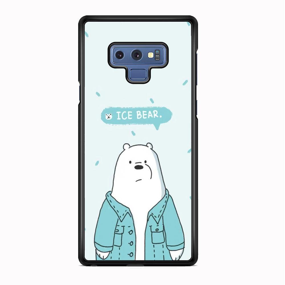 Bare Bears Ice Bear Samsung Galaxy Note 9 Case-Rubber Black (2D Case)-Oxvistore