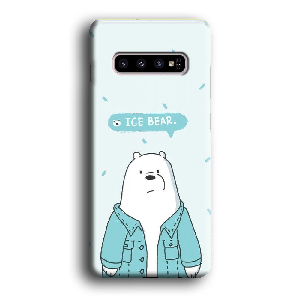 Bare Bears Ice Bear Samsung Galaxy S10 Case-Oxvistore