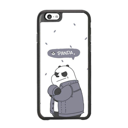 Bare Bears Panda iPhone 6 Plus | 6s Plus Case-Rubber Black (2D Case)-Oxvistore