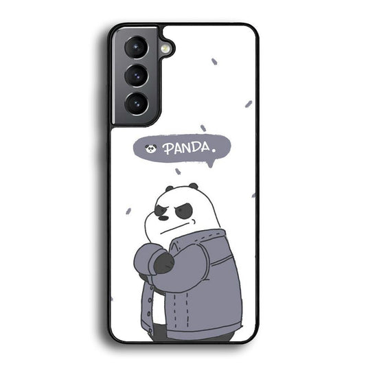 Bare Bears Panda Samsung Galaxy S22 Case-Rubber Black (2D Case)-Oxvistore