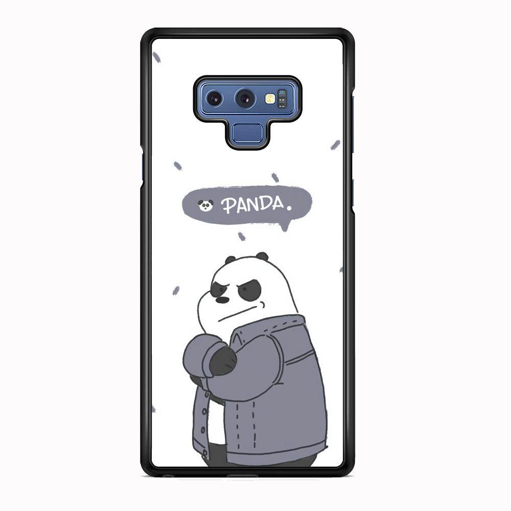 Bare Bears Panda Samsung Galaxy Note 9 Case-Rubber Black (2D Case)-Oxvistore