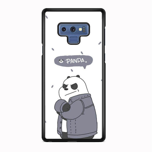 Bare Bears Panda Samsung Galaxy Note 9 Case-Rubber Black (2D Case)-Oxvistore
