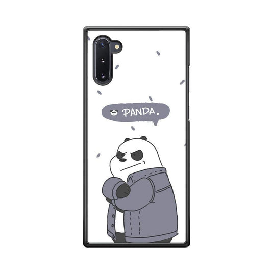 Bare Bears Panda Samsung Galaxy Note 10 Case-Rubber Black (2D Case)-Oxvistore