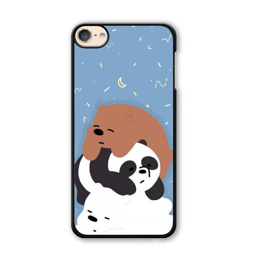 Bare Bears Tired and Feel Asleep iPod Touch 6 Case-Plastic Black (2D Case)-Oxvistore