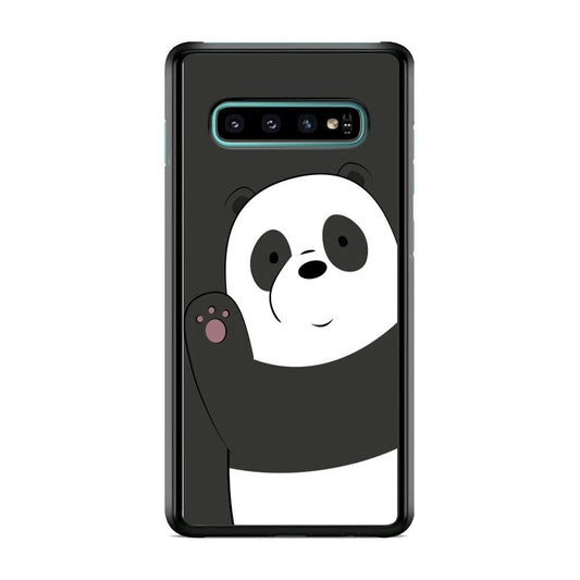 Bare Bears Waff from Panda Samsung Galaxy S10 Plus Case-Rubber Black (2D Case)-Oxvistore