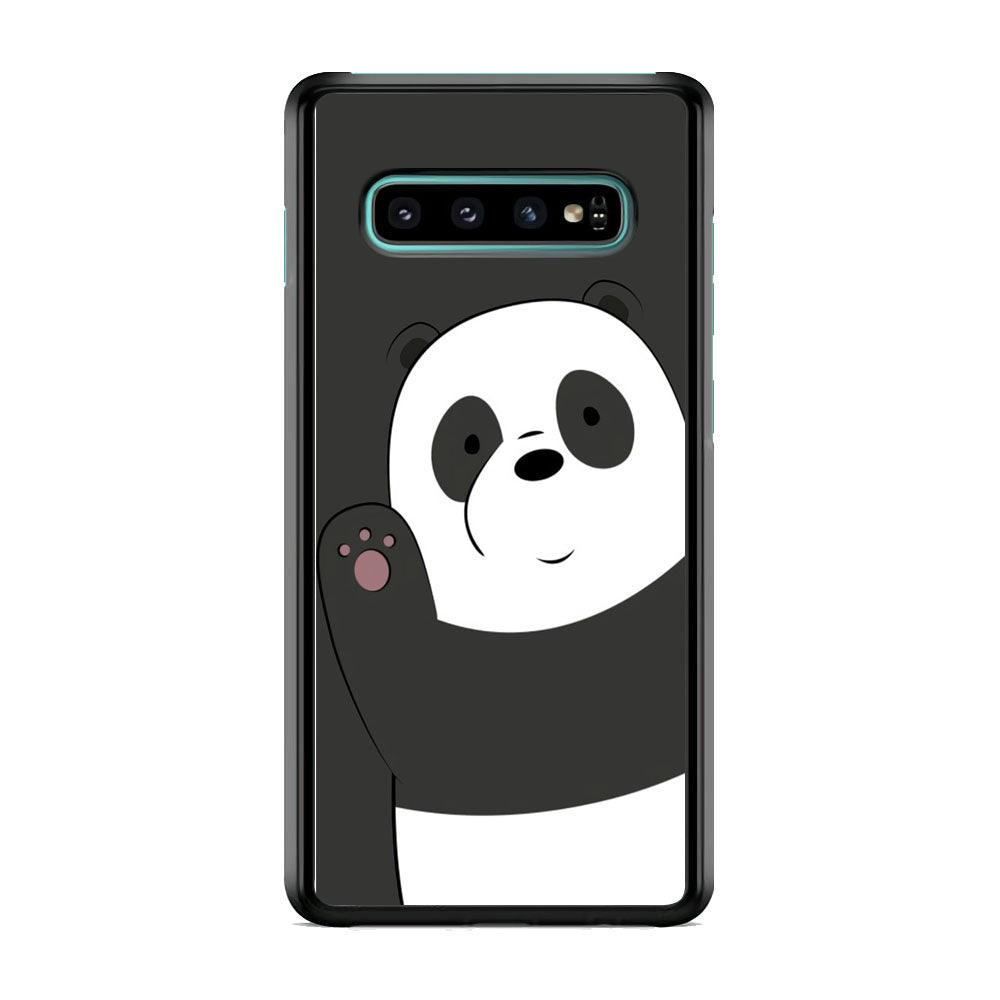 Bare Bears Waff from Panda Samsung Galaxy S10 Case-Rubber Black (2D Case)-Oxvistore