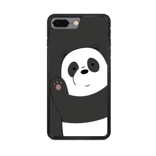 Bare Bears Waff from Panda iPhone 8 Plus Case-Rubber White (2D Case)-Oxvistore