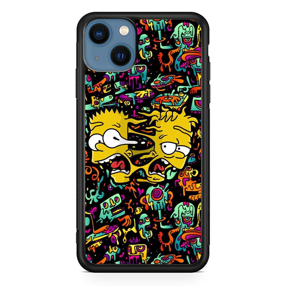 Bart Clone in Magic Doodle iPhone 13 Case-Rubber Black (2D Case)-Oxvistore