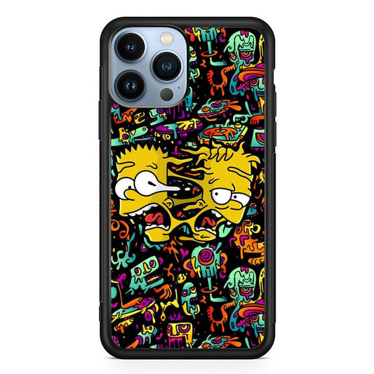 Bart Clone in Magic Doodle iPhone 13 Pro Max Case-Rubber Black (2D Case)-Oxvistore