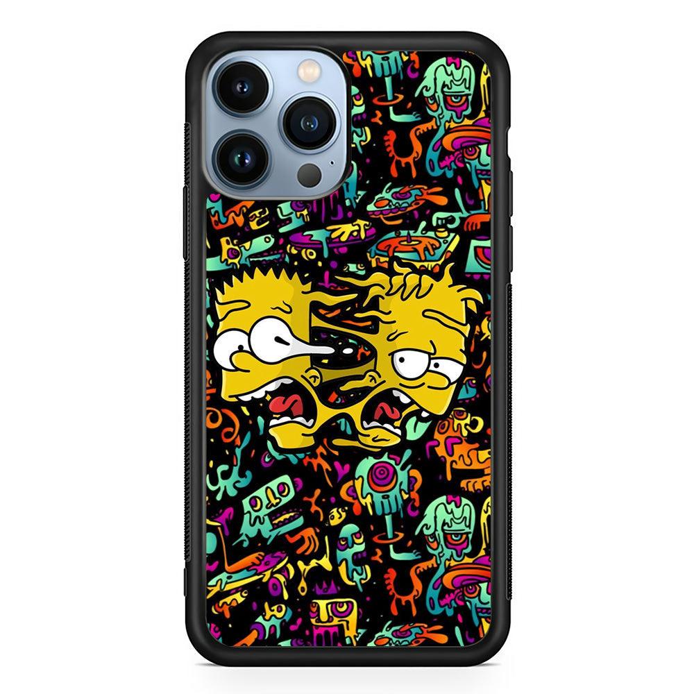 Bart Clone in Magic Doodle iPhone 15 Pro Max Case-Rubber Black (2D Case)-Oxvistore
