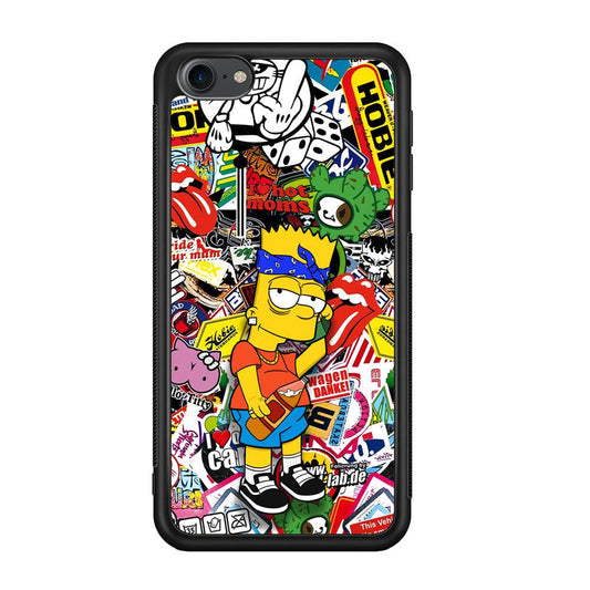Bart Coke Holic iPod Touch 6 Case-Rubber Black (2D Case)-Oxvistore