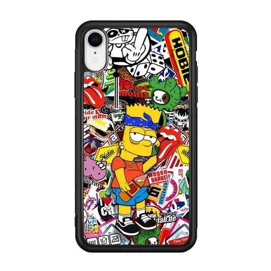 Bart Coke Holic iPhone XR Case-Rubber Black (2D Case)-Oxvistore