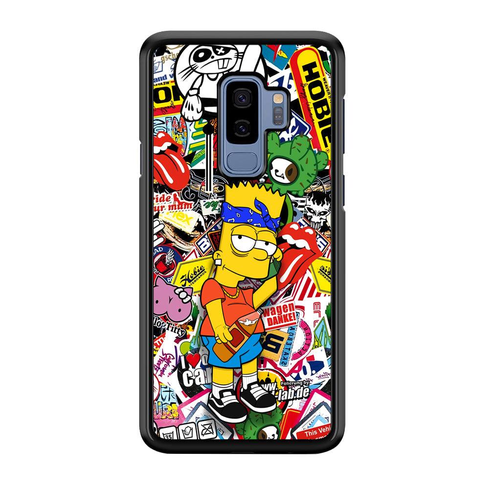 Bart Coke Holic Samsung Galaxy S9 Plus Case-Rubber Black (2D Case)-Oxvistore