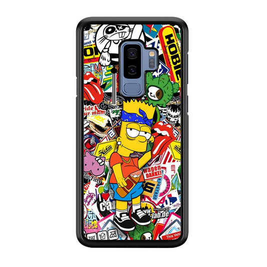 Bart Coke Holic Samsung Galaxy S9 Plus Case-Rubber Black (2D Case)-Oxvistore