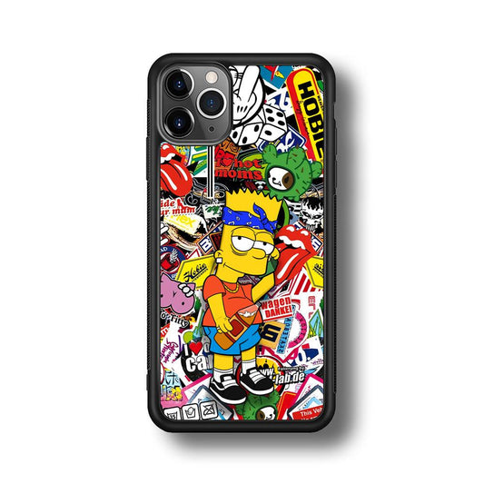 Bart Coke Holic iPhone 11 Pro Max Case-Rubber Black (2D Case)-Oxvistore