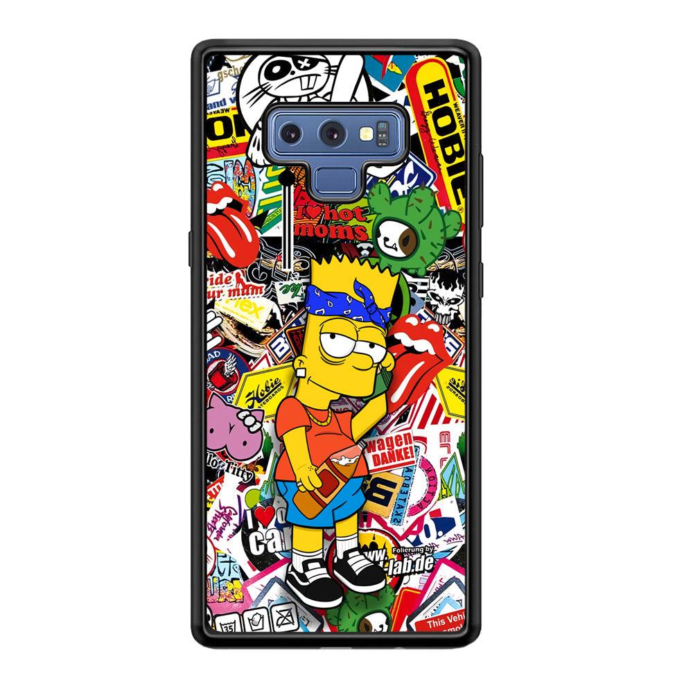 Bart Coke Holic Samsung Galaxy Note 9 Case-Rubber Black (2D Case)-Oxvistore