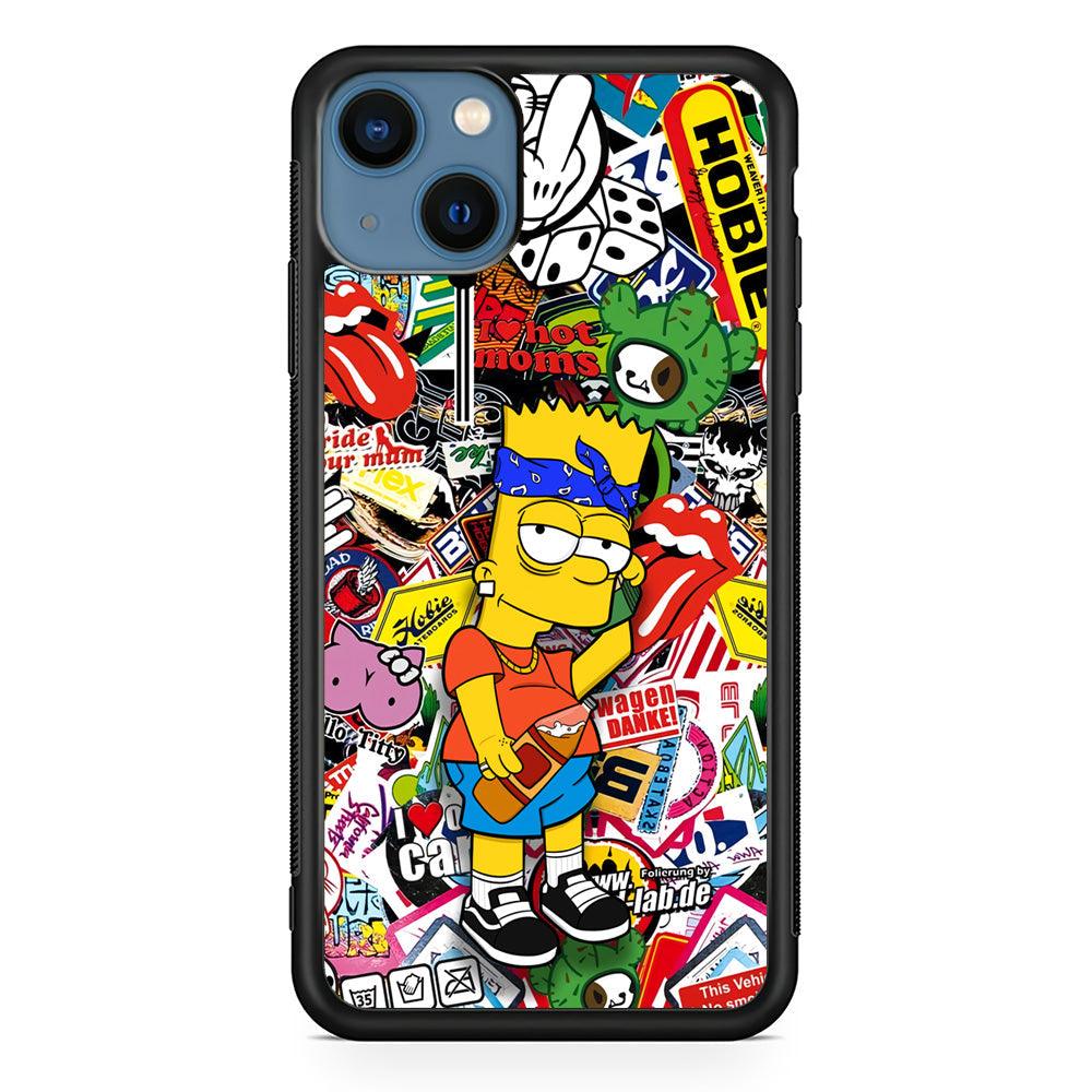 Bart Coke Holic iPhone 14 Plus Case-Rubber Black (2D Case)-Oxvistore