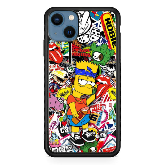 Bart Coke Holic iPhone 14 Plus Case-Rubber Black (2D Case)-Oxvistore