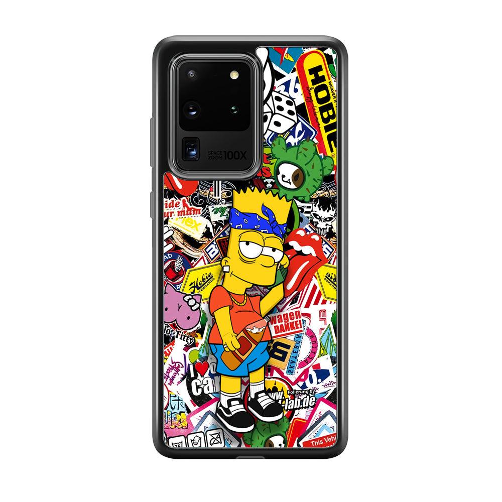 Bart Coke Holic Samsung Galaxy S20 Ultra Case-Rubber Black (2D Case)-Oxvistore