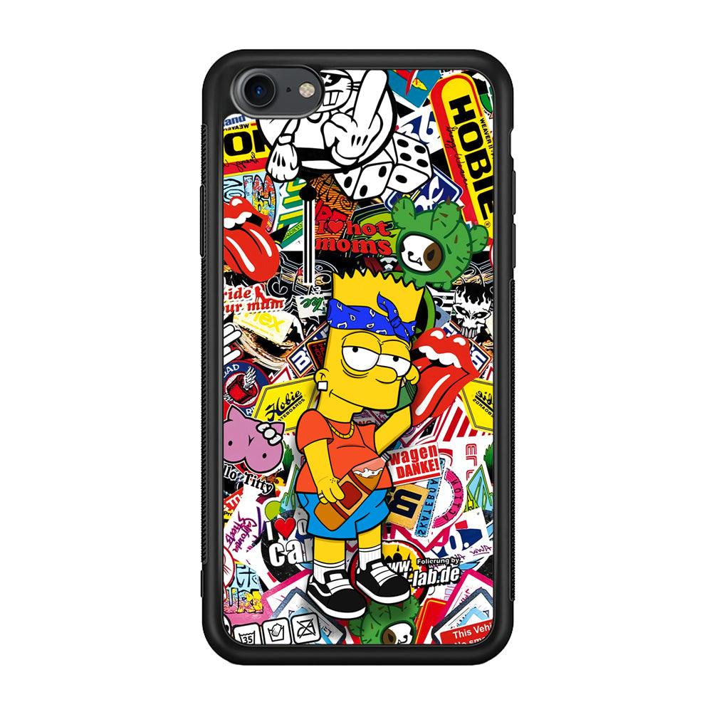 Bart Coke Holic iPhone 8 Case-Rubber Black (2D Case)-Oxvistore
