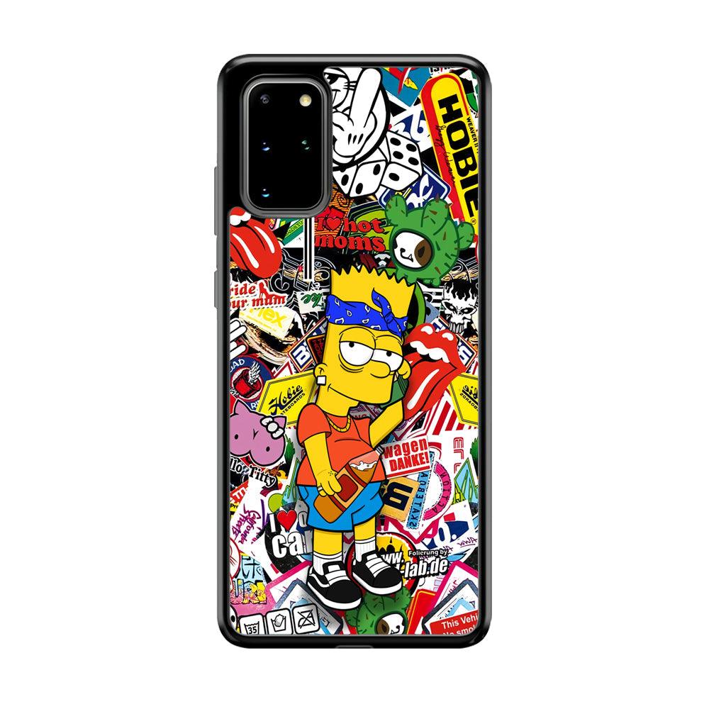Bart Coke Holic Samsung Galaxy S20 Plus Case-Rubber Black (2D Case)-Oxvistore