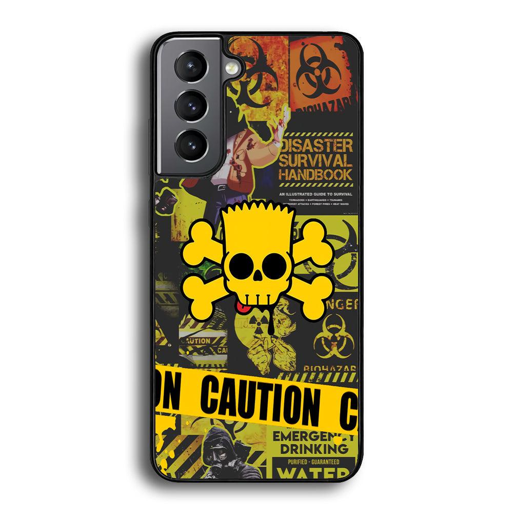 Bart Pirate Emergency Survival Samsung Galaxy S23 Case-Rubber White (2D Case)-Oxvistore