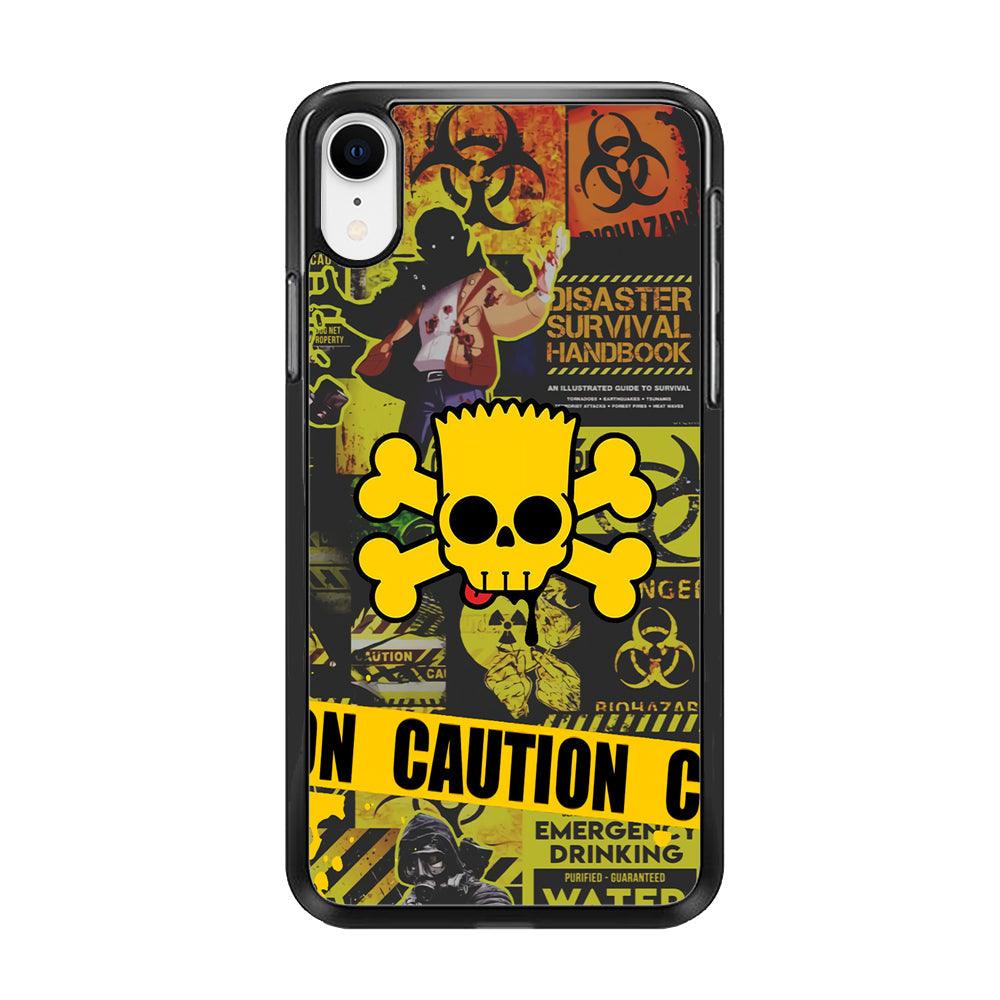 Bart Pirate Emergency Survival iPhone XR Case-Rubber Black (2D Case)-Oxvistore