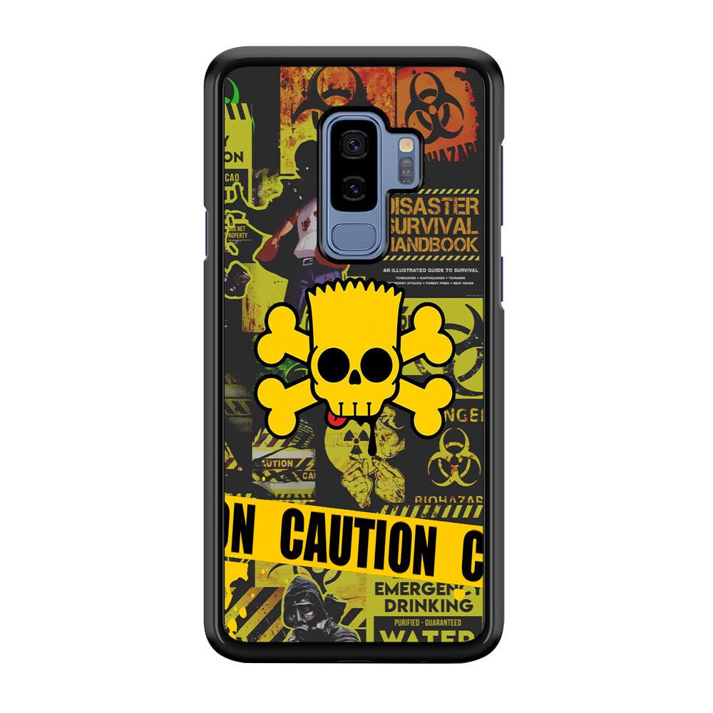 Bart Pirate Emergency Survival Samsung Galaxy S9 Plus Case-Rubber Black (2D Case)-Oxvistore